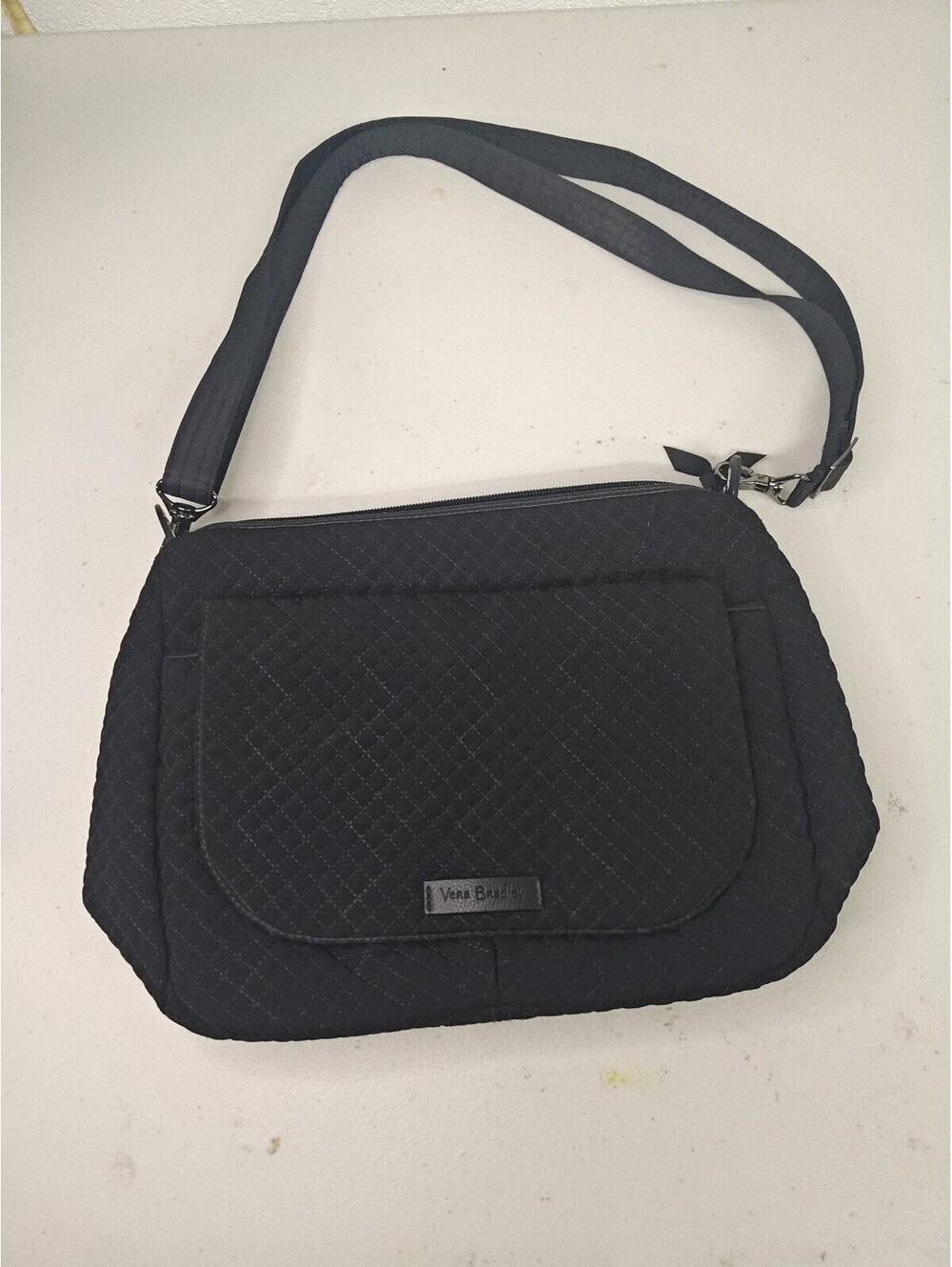 Vera Bradley Carson Mini Crossbody Shoulder Bag Black Quilted 27515